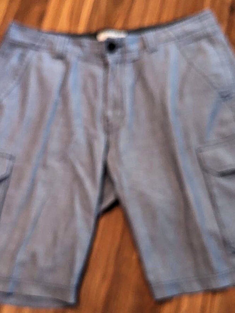 Y2K Joseph Abboud Blue Pin Stripe Resort Wear 6 Pocket Cargo Vacation Shorts 36W